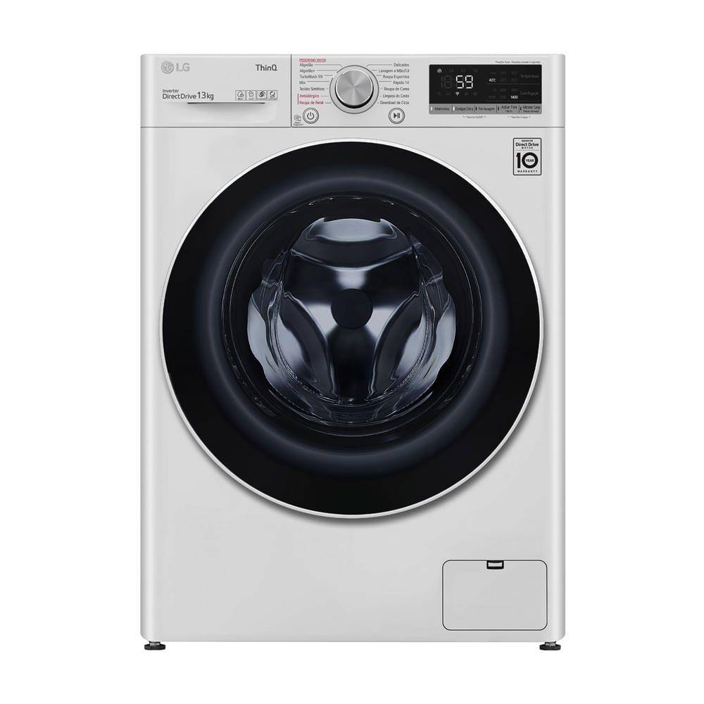 Máquina de Lavar Front Load Smart com Inteligência Artificial AIDD™ 13Kg LG VC4 FV5013WC4A Branca 220V - 220V