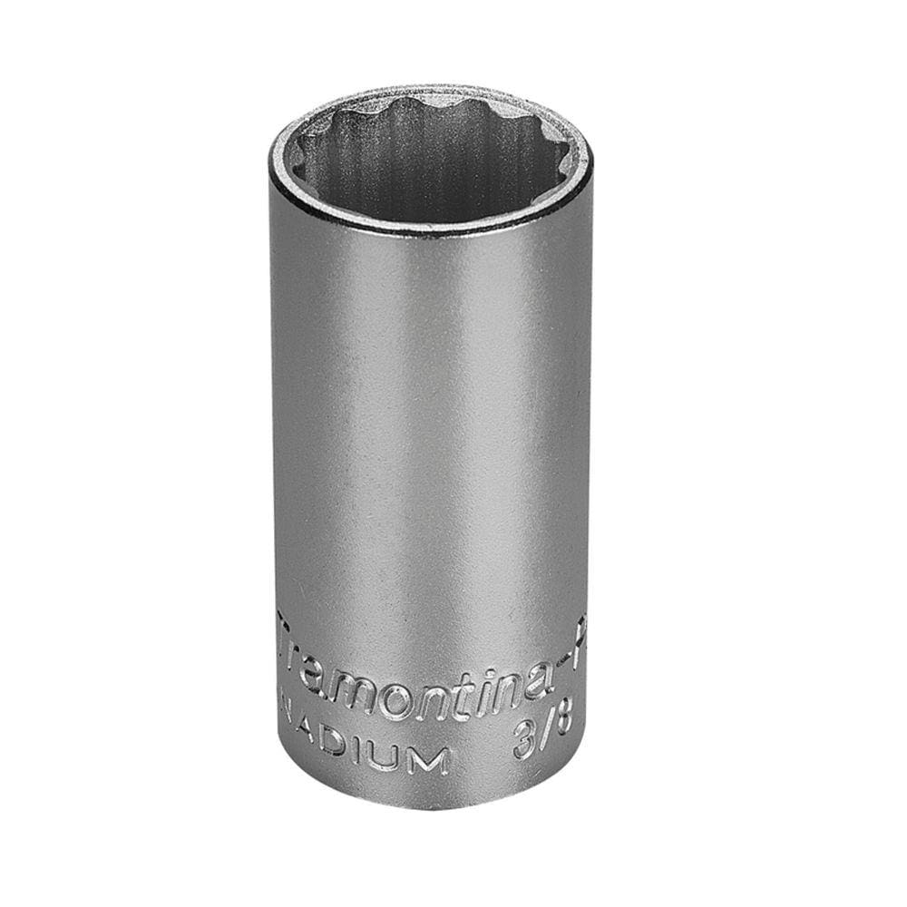 Soquete Estriado Longo em Aço Cromo Vanádio 3/4” - Encaixe 3/8” Tramontina PRO Tramontina