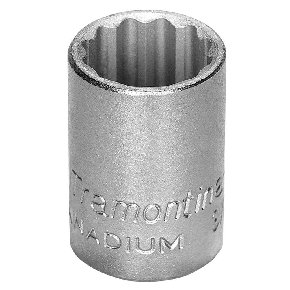 Soquete estriado em aço cromo vanádio 14 mm - encaixe 3/8&quot; Tramontina PRO Tramontina