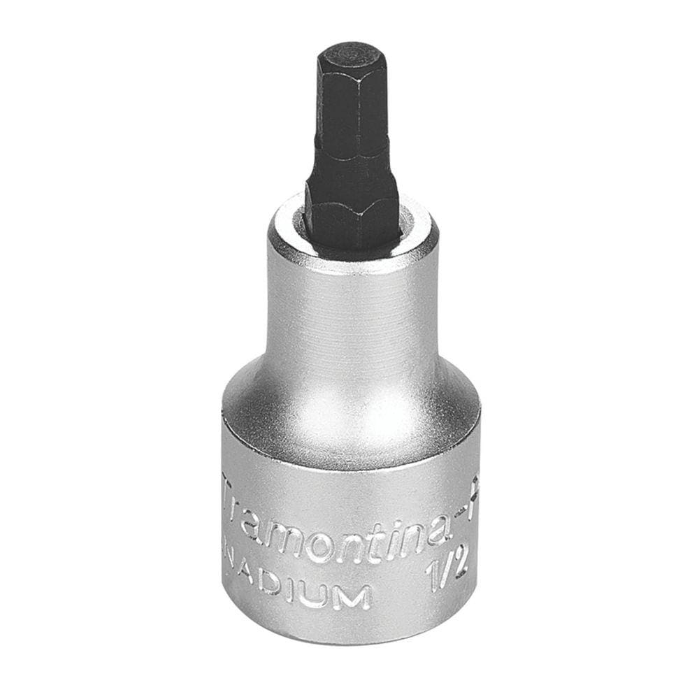 Soquete em Aço Cromo Vanádio Ponta Hexagonal 6 mm - Encaixe 1/2" Tramontina PRO Tramontina