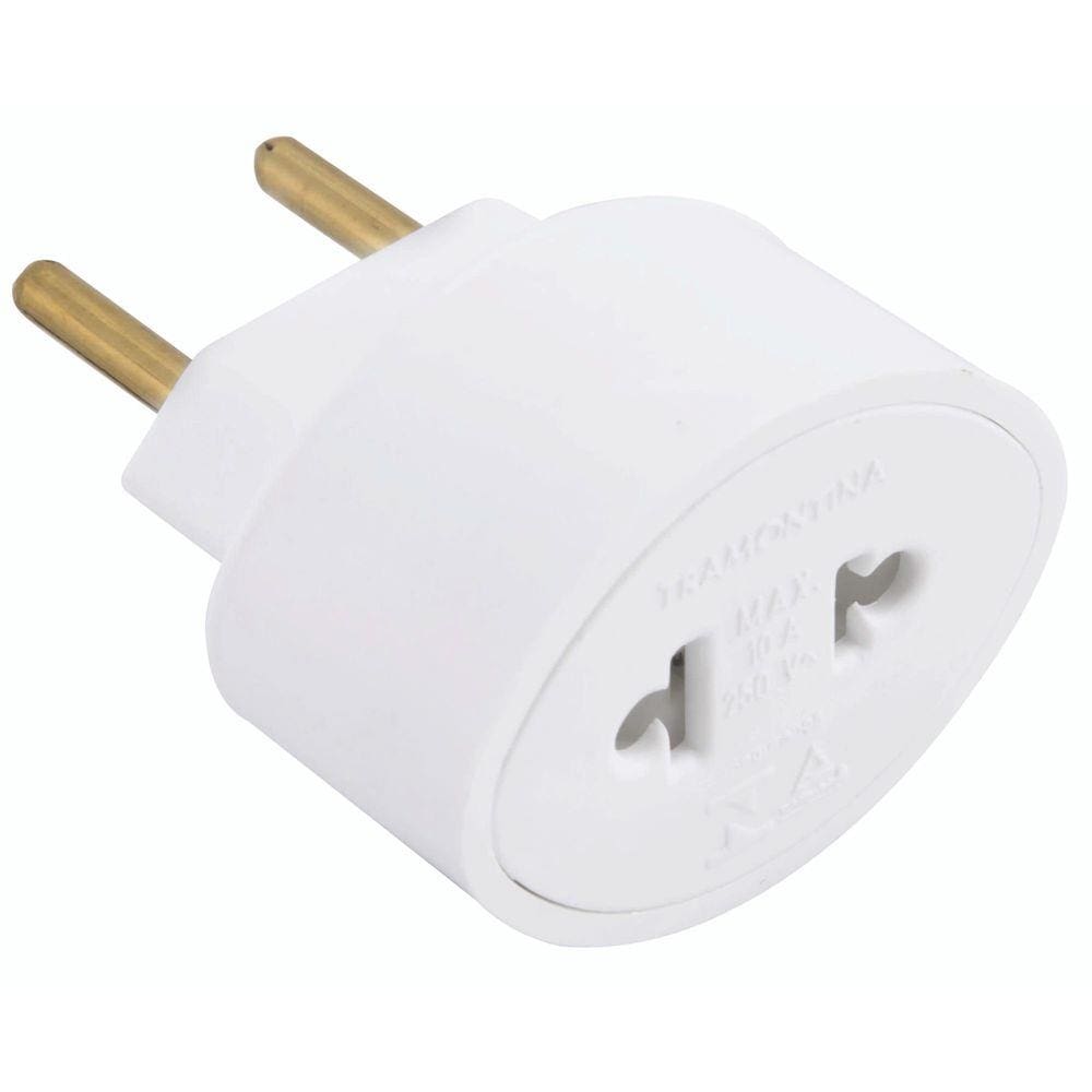 Adaptador Conversor 2P 10 A 250 V Tramontina Branco Tramontina
