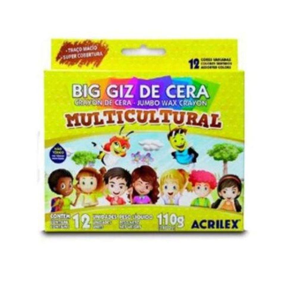 Big Giz de Cera Multiculural 12 cores Acrilex