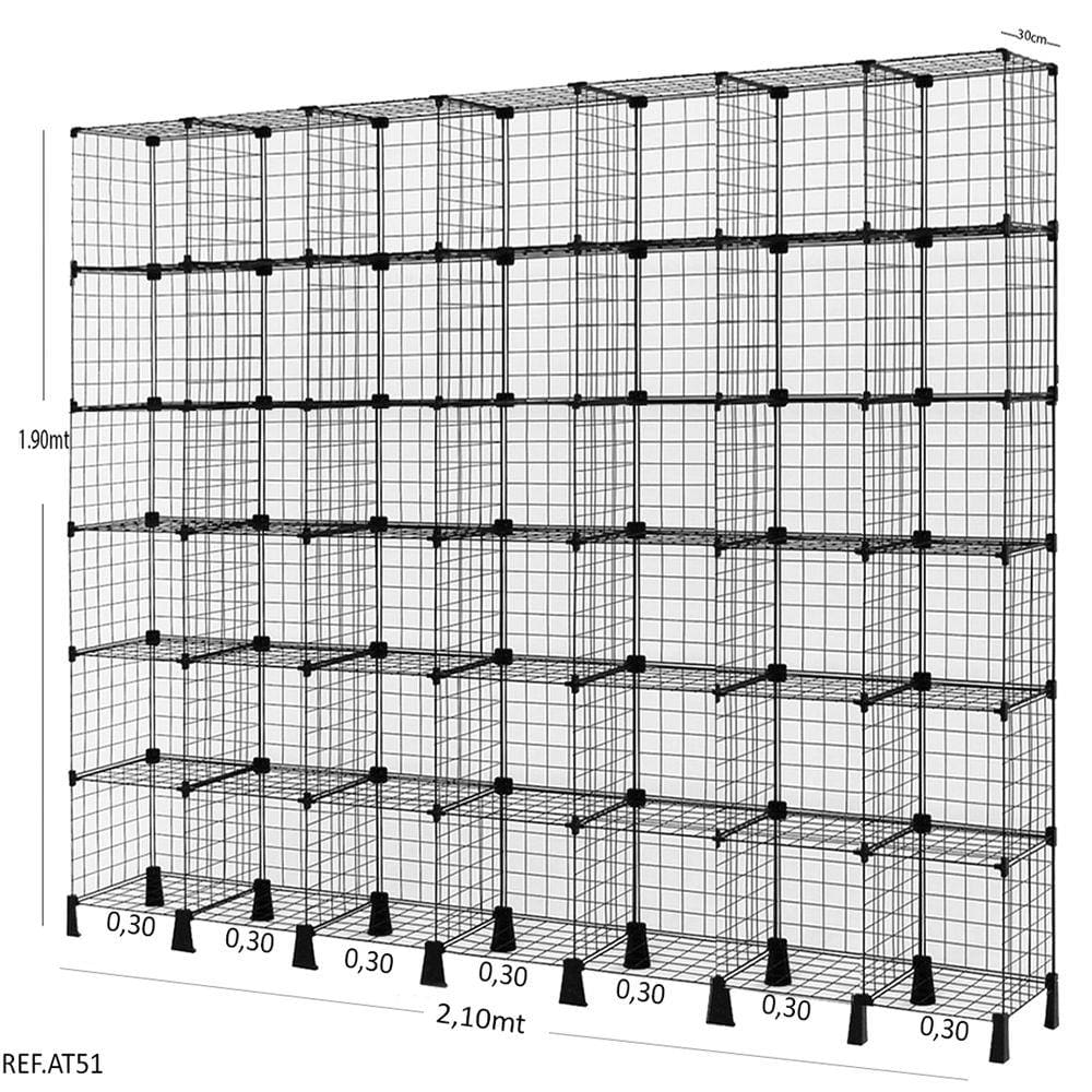 Balcão aramado preto - 1,90 X 2,10 X 0,30