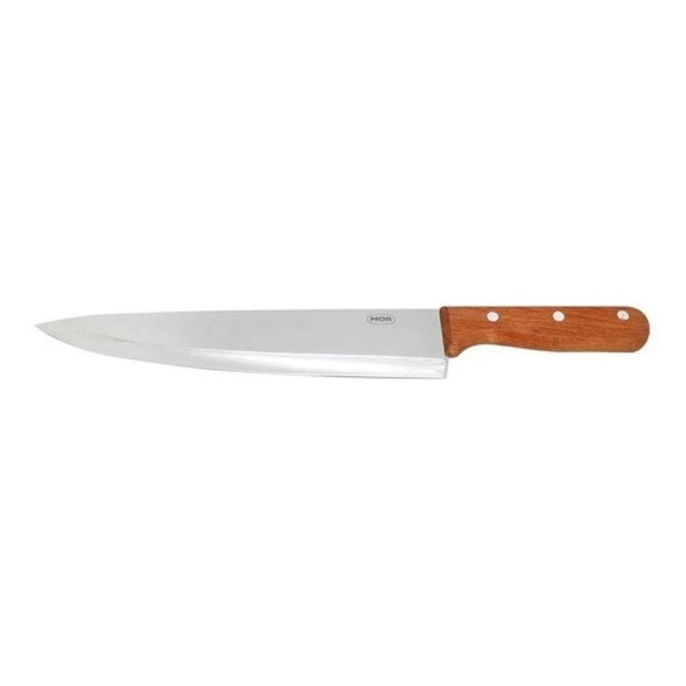Faca Para Cozinha E Churrasco Aço E Madeira Grande 10pol Mor