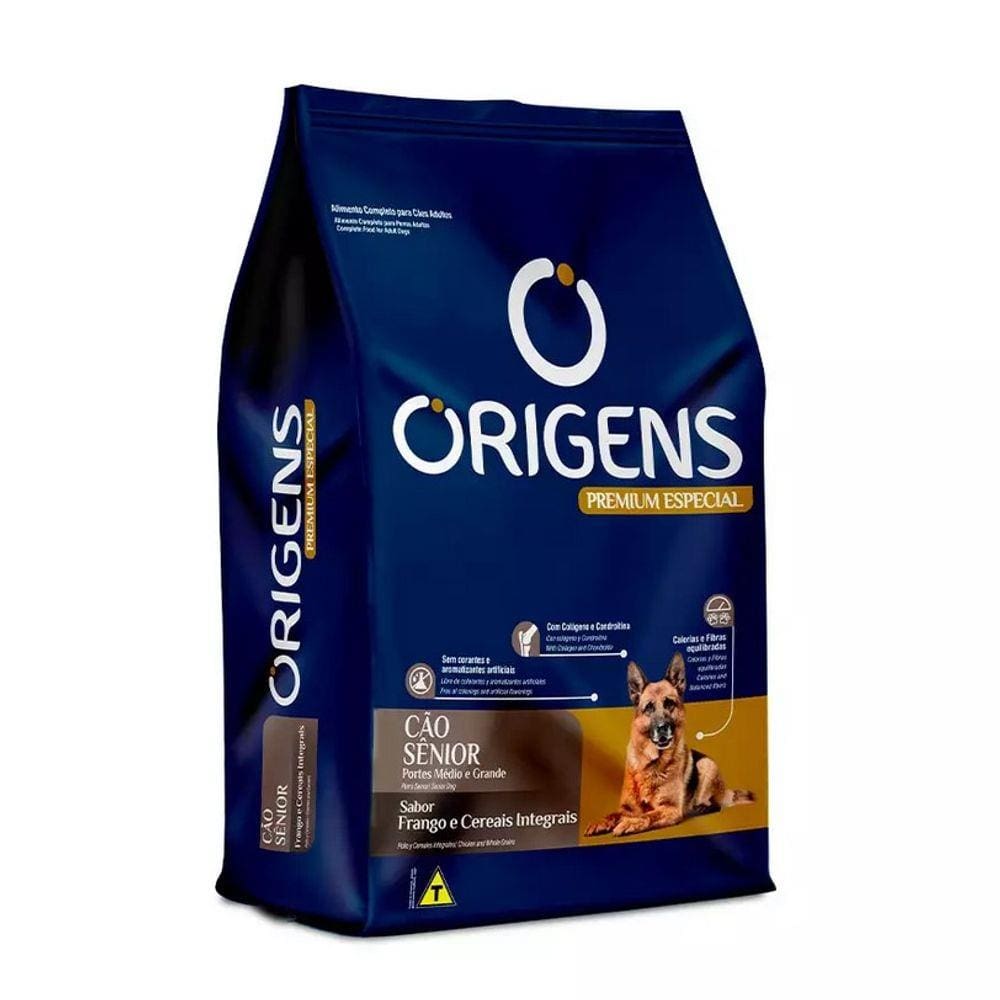 Ração Origens para Cães Sênior de Médio e Grande Porte 15kg