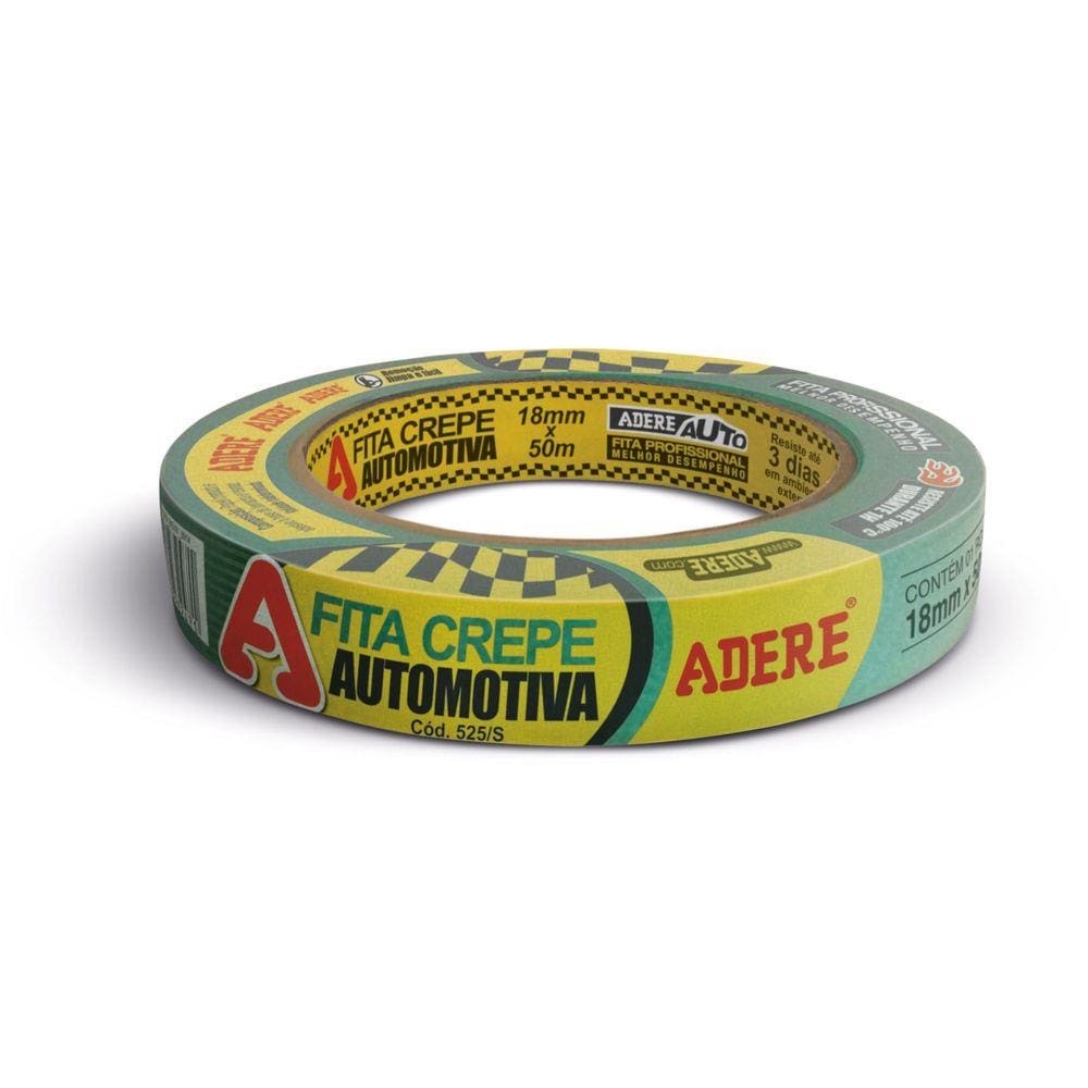Fita Crepe Verde 18X50M Automotiva Adere 525