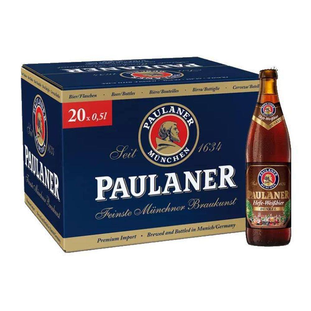 20X Cerveja Alemã Paulaner Weissbier Dunkel 500Ml