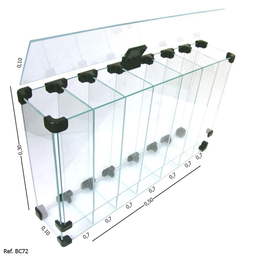 Porta Cigarro Modulado em Vidro - 0,50 x 0,30 x 0,10