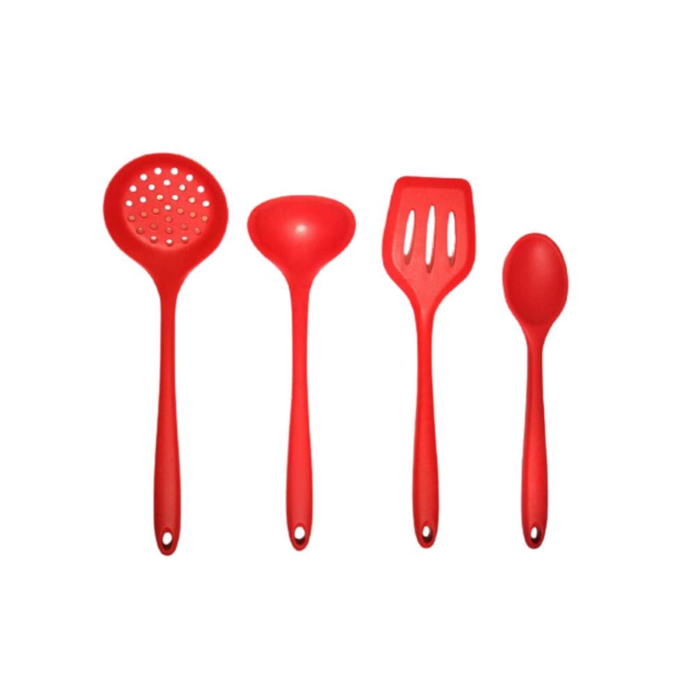 Kit 4 Peças Silicone - Luxo - Vermelho Inteiriço.