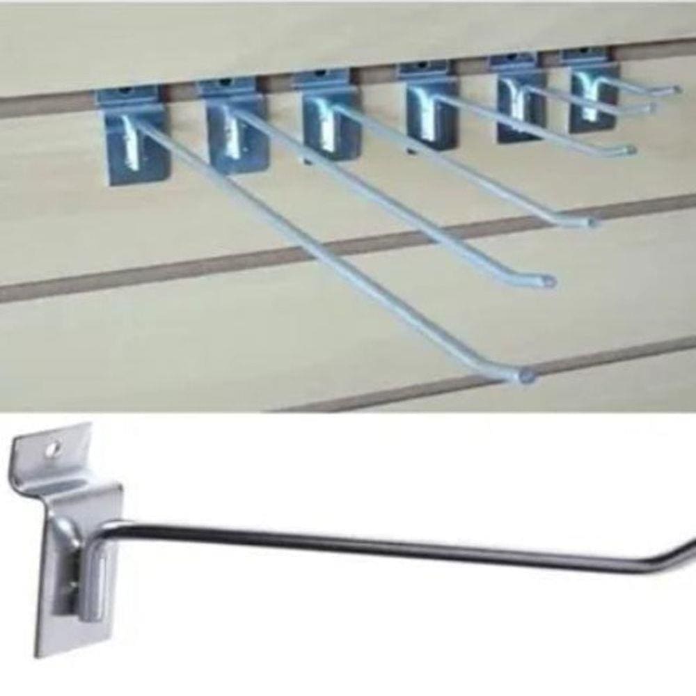 Gancho Para Painel Canaletado 20Cm Zincado Kit 100Unidades