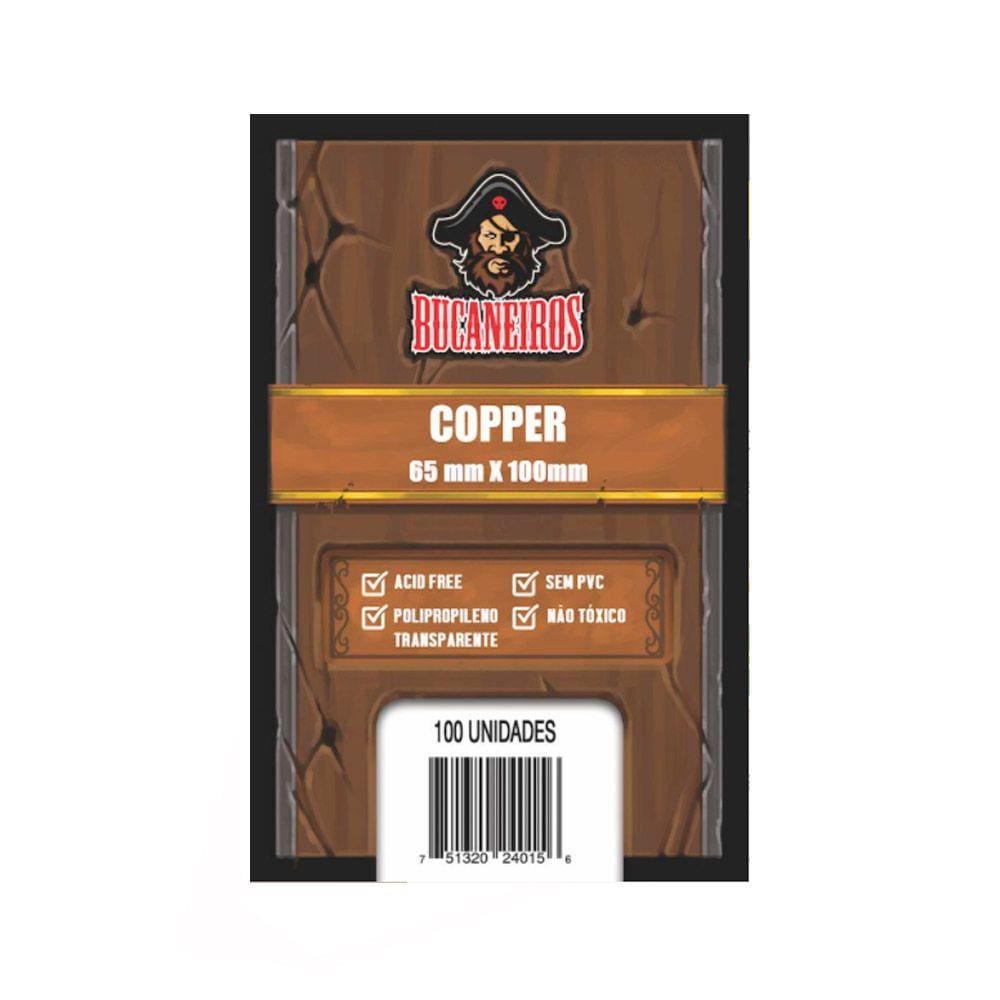 Sleeves Copper 65 X 100mm Bucaneiros 100 unidades