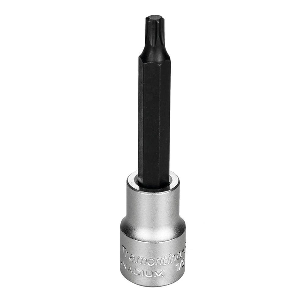 Soquete Longo em Aço Cromo Vanádio Ponta Trafix T40 - Encaixe 1/2” Tramontina
