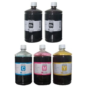 Kit 5 Litros Tinta APOLLO INKJET P/ Impressora Epson l3150 -L355 - L365 - L375 - L395 - L110 - L120 - L200 - L210 - L220 - L300 - L350 - L355 - L365