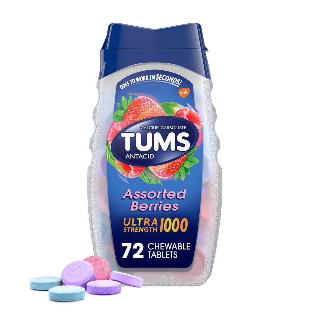 Pastilhas Mastigáveis Anti-Acido (72 Pastilhas) Ultra Forte - Tums