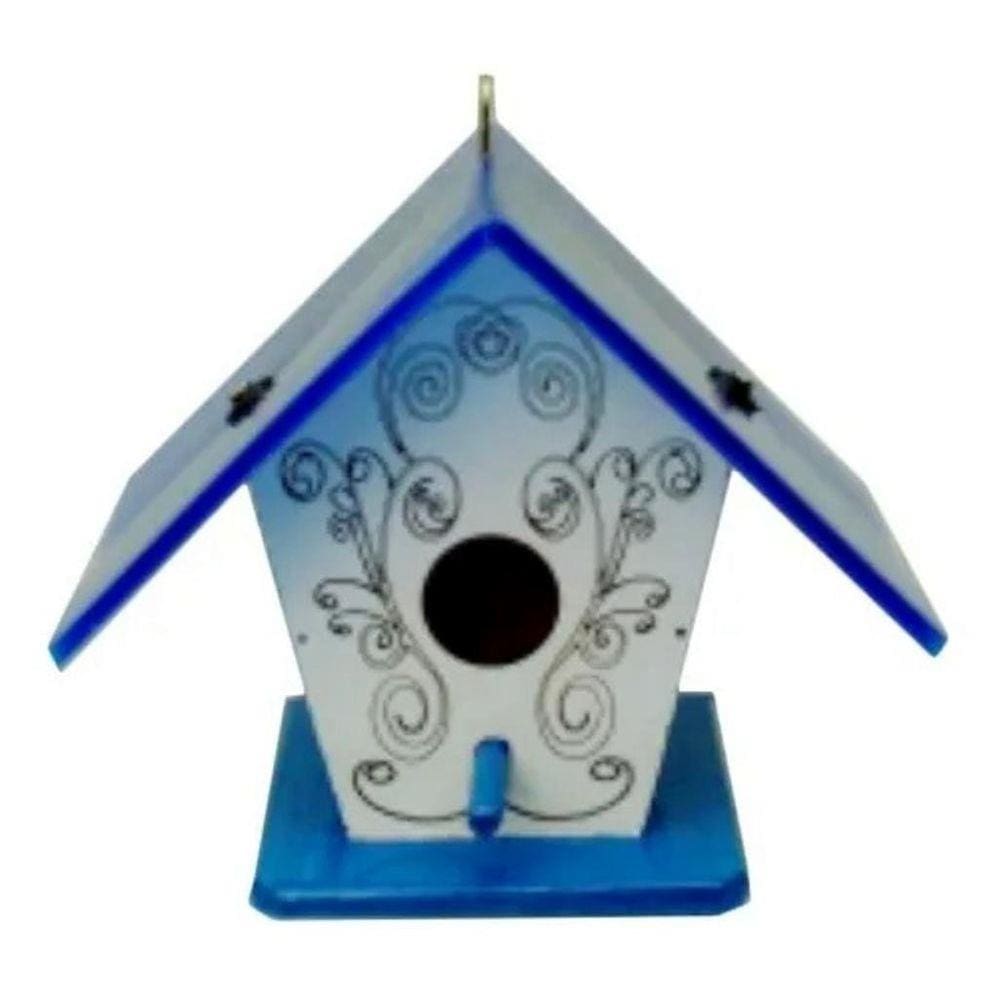 Casinha Telhado Acrílico Azul