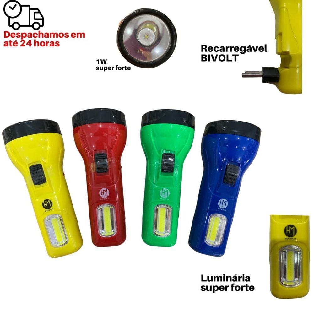 Lanterna Recarregável com Luminária 14,5 cm