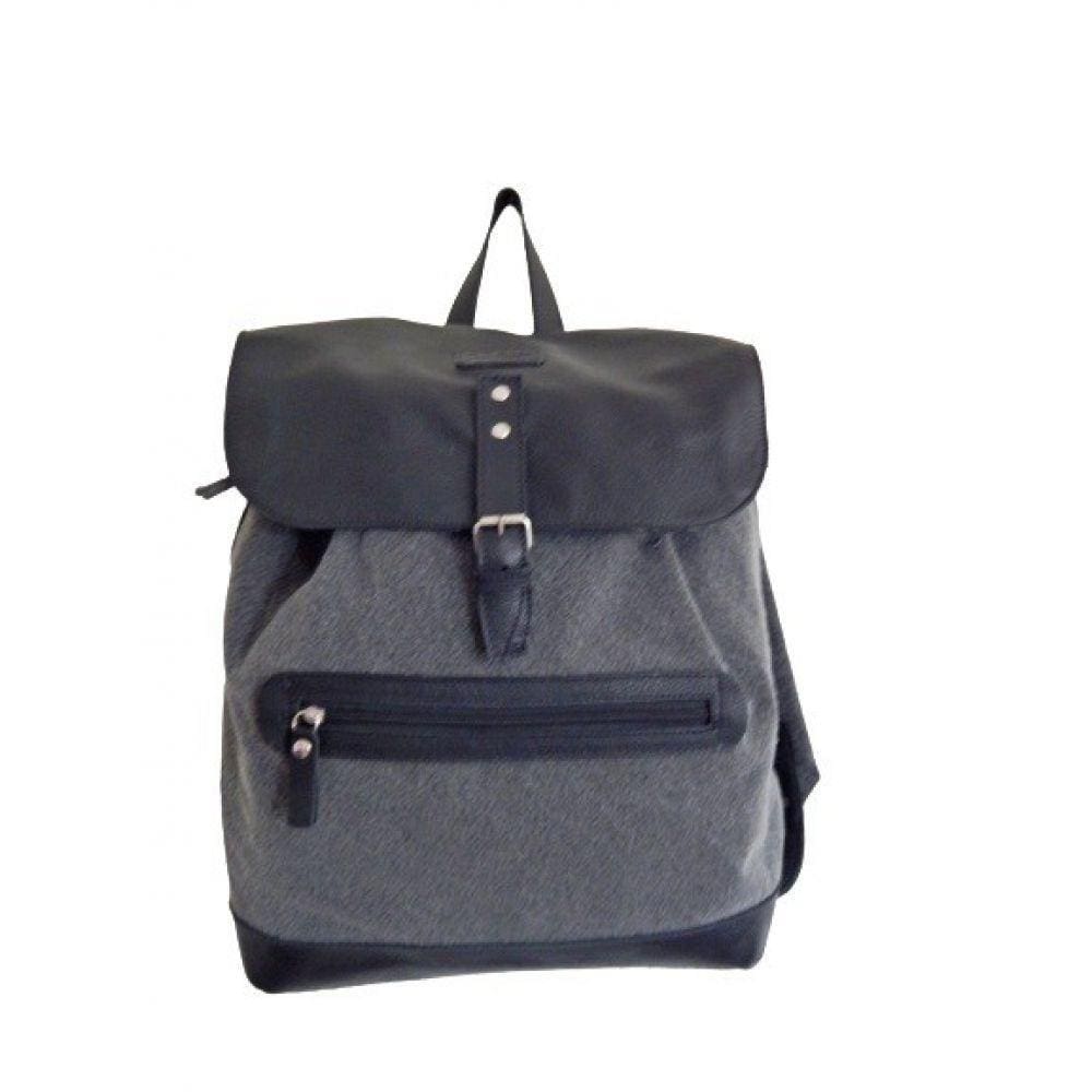 Mochila Feminina Canvas High Zup Cor Cinza