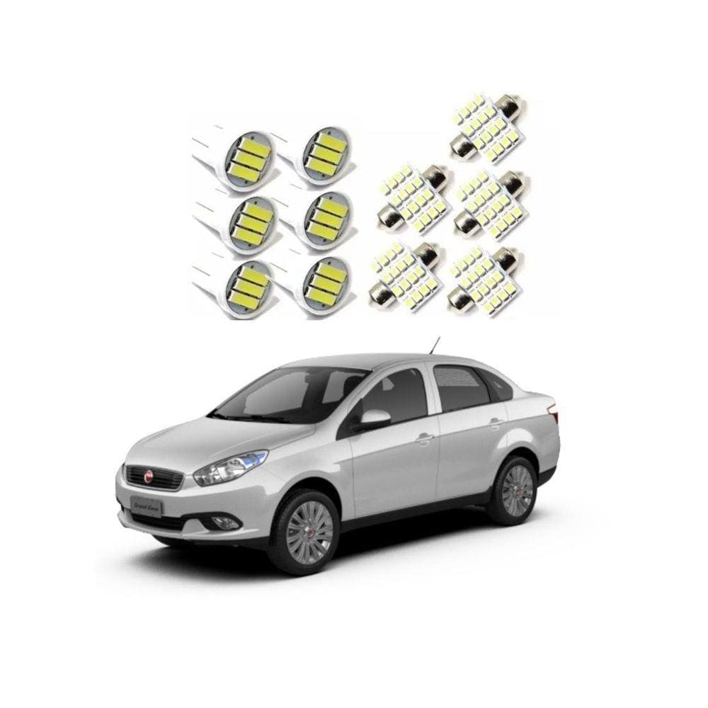 Kit Lâmpada Led Fiat Grand Siena 2012 Até 2017