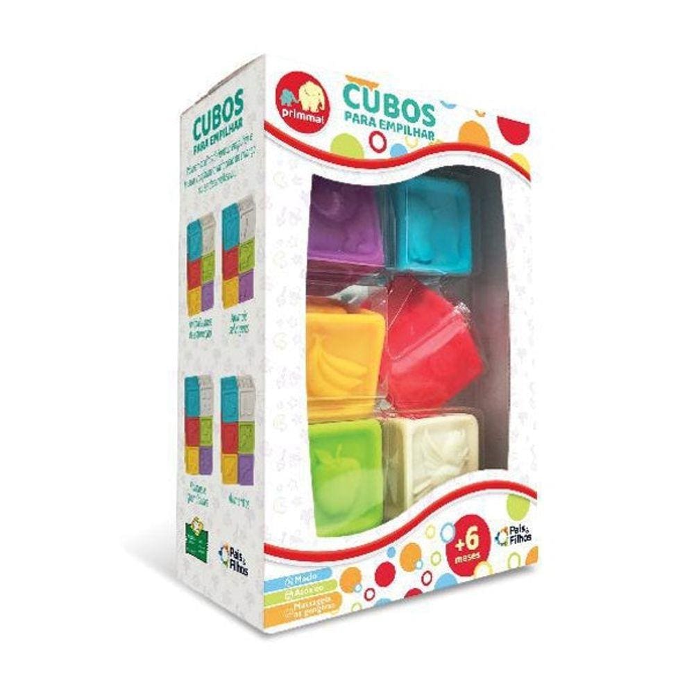 Cubos Macios Para Bebê Empilhar Primma - Pais & Filhos