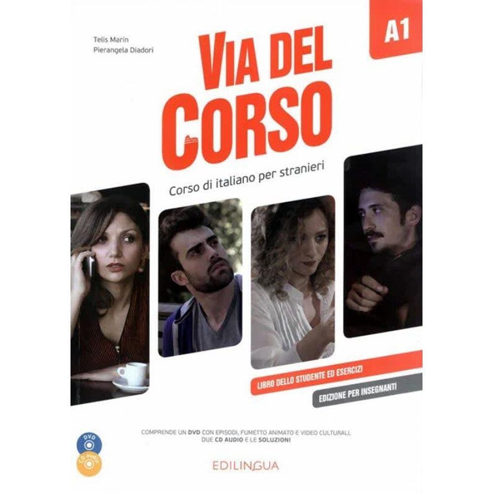 Livro - Via Del Corso A1 Edizione Per Insegnanti + Dvd + Cd Audio