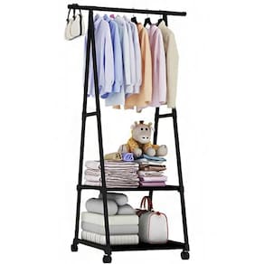 Arara de Roupas Cabideiro Sapateira Closet Multifuncional Prateleira Com Rodas Organização Casa