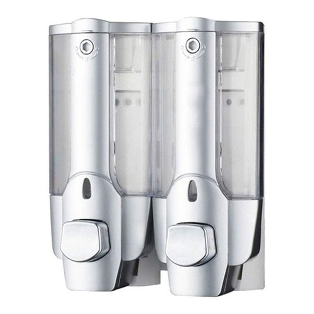 Dispenser Duplo Sabone Liquido Alcool Gel Shampoo Parede