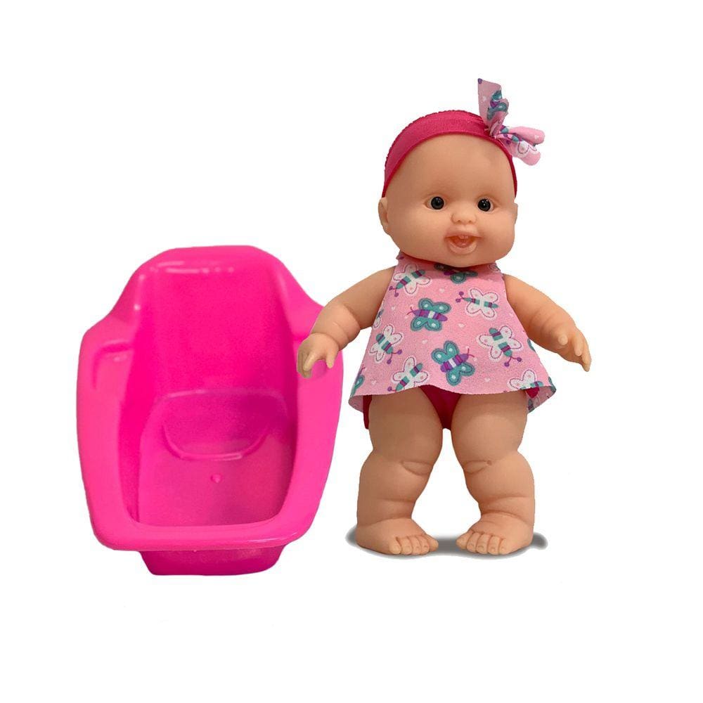 Boneca Bibi Banho Com Banheira