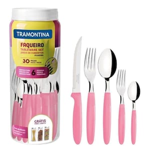 Conjunto De Talheres Rosa Ipanema 30 Peças - Tramontina