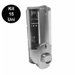 Dispenser Shampoo Sabonete Liquido Alcool Gel Hotel Kit 15 Unidades