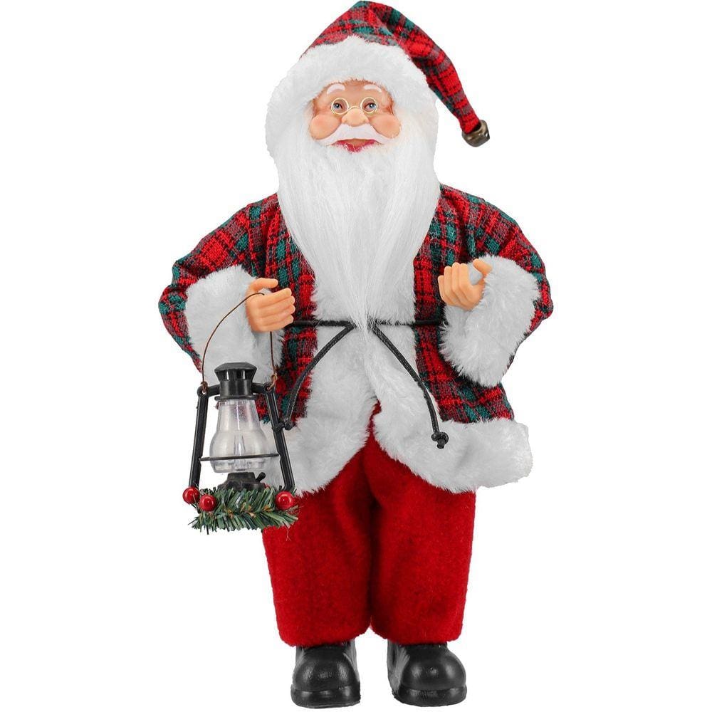 Boneco Natalino Decorativo Papai Noel Tecido Lampião 30cm