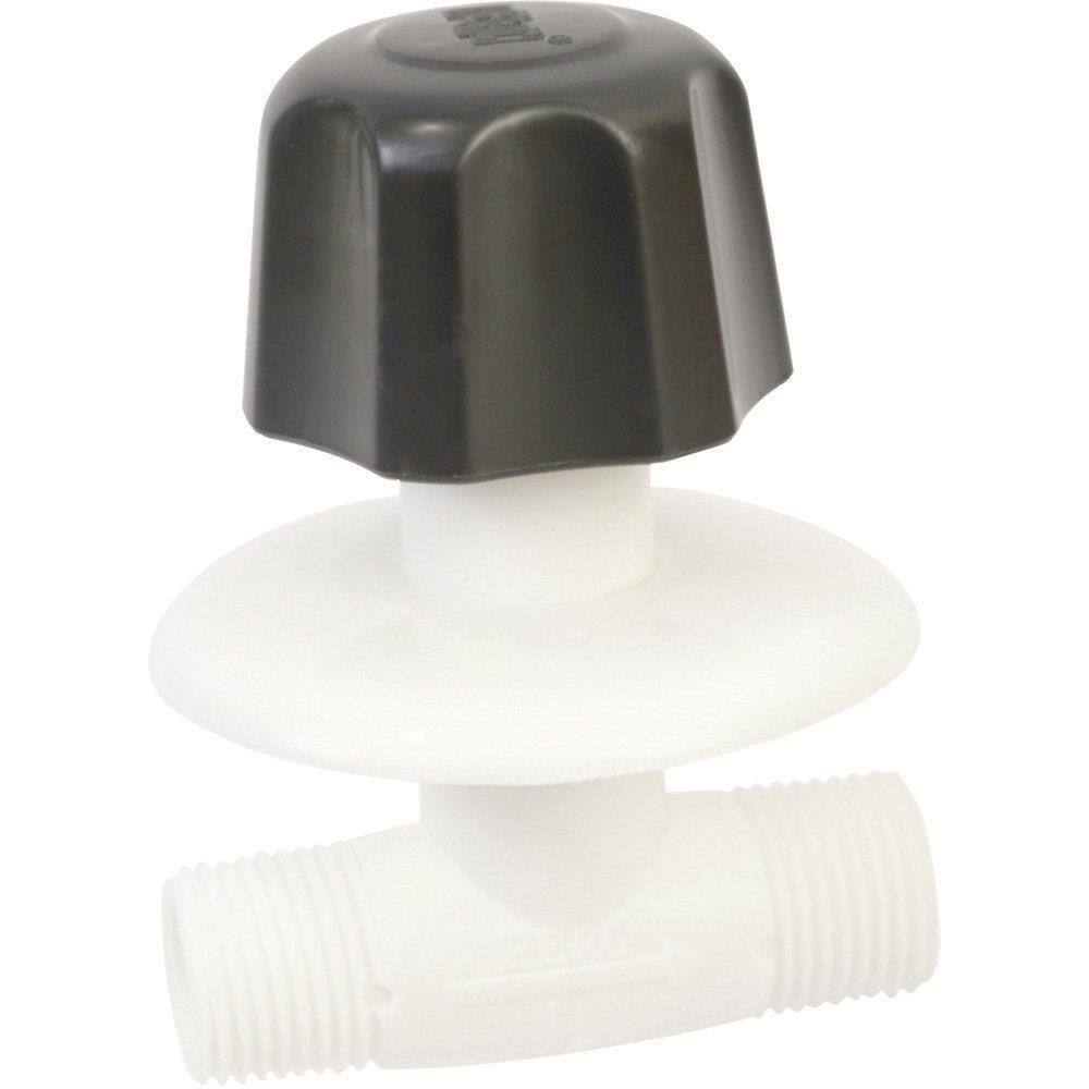 Registro PVC Roscável com Canopla 1990 Herc 1/2 Polegadas, Branco - Embalagem com 12 Unidades
