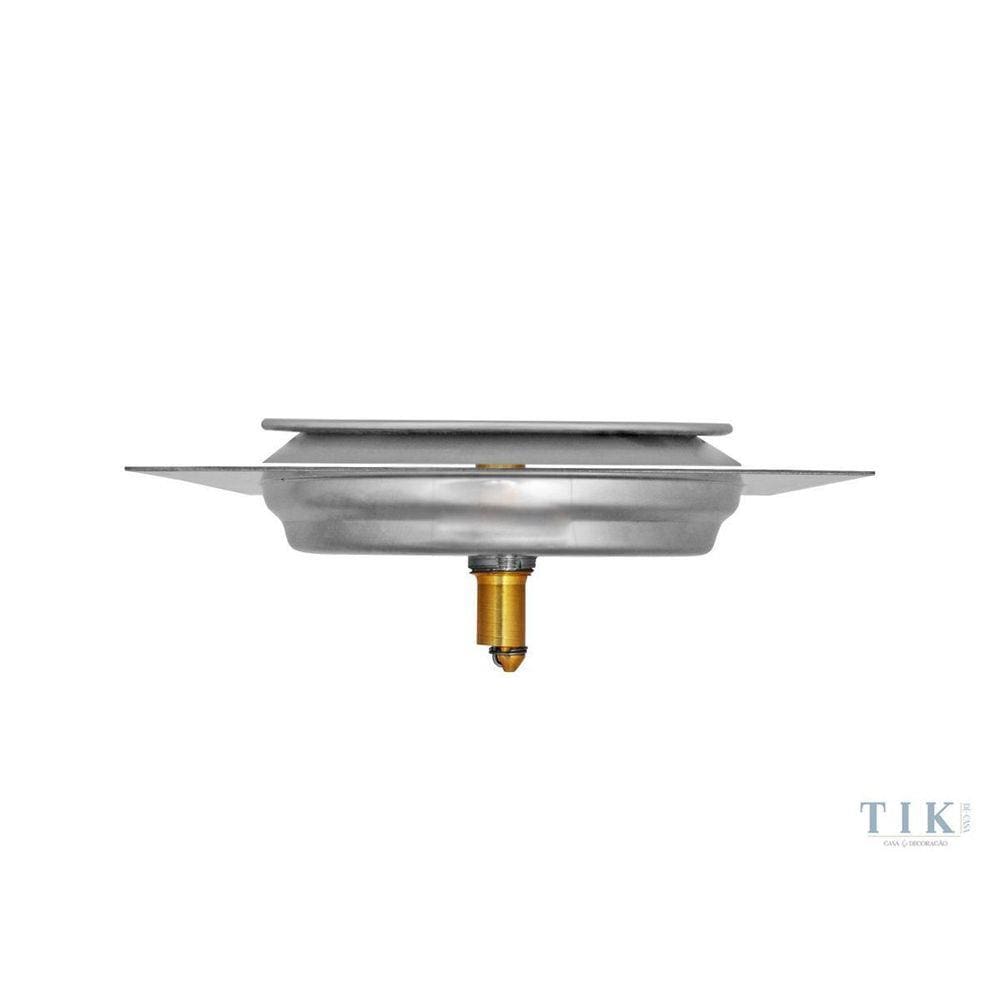 Kit 10 Ralo Click Quadrado 10X10 Inox Veda Cheiro E Insetos