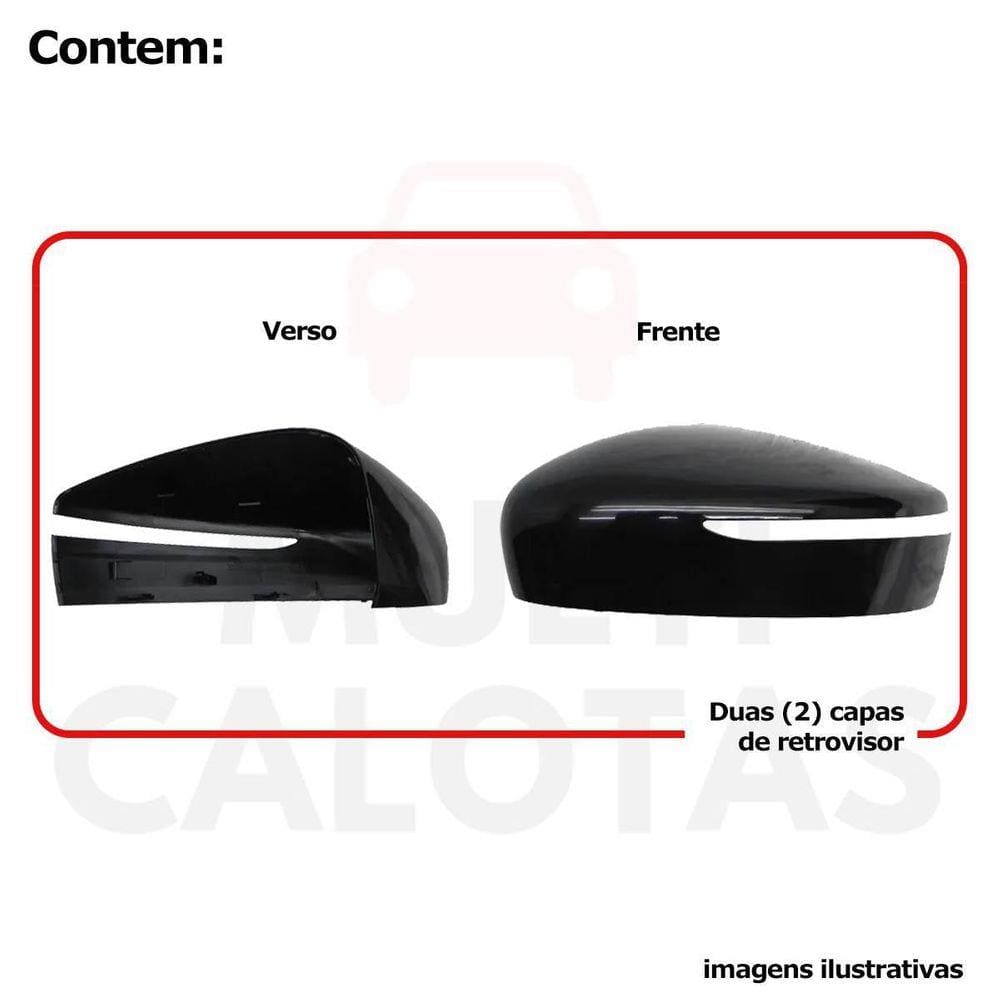 Capa Retrovisor Esquerdo Nissan Kicks 17 A 22 Preto Legítimo