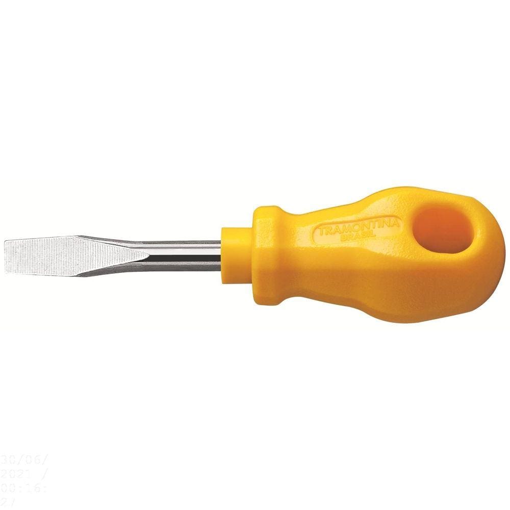 Chave de Fenda Toco Tramontina Yellow com Ponta Chata 3/16x1.1/2&quot; Tramontina