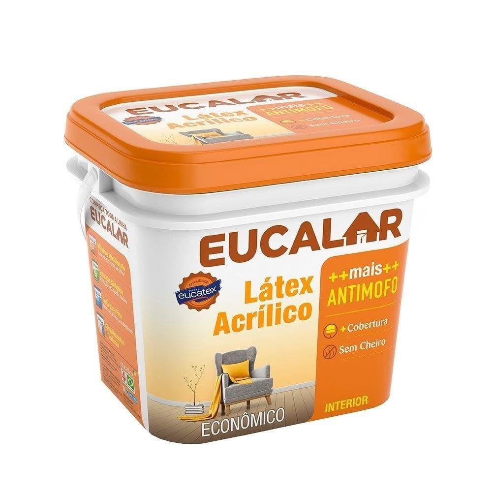 Tinta Acrilica Eucalar 3,6 Litros Camurça Fosco