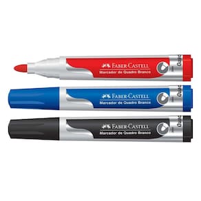 Marcador para Quadro Branco Kit com 3 Cores Faber-Castell