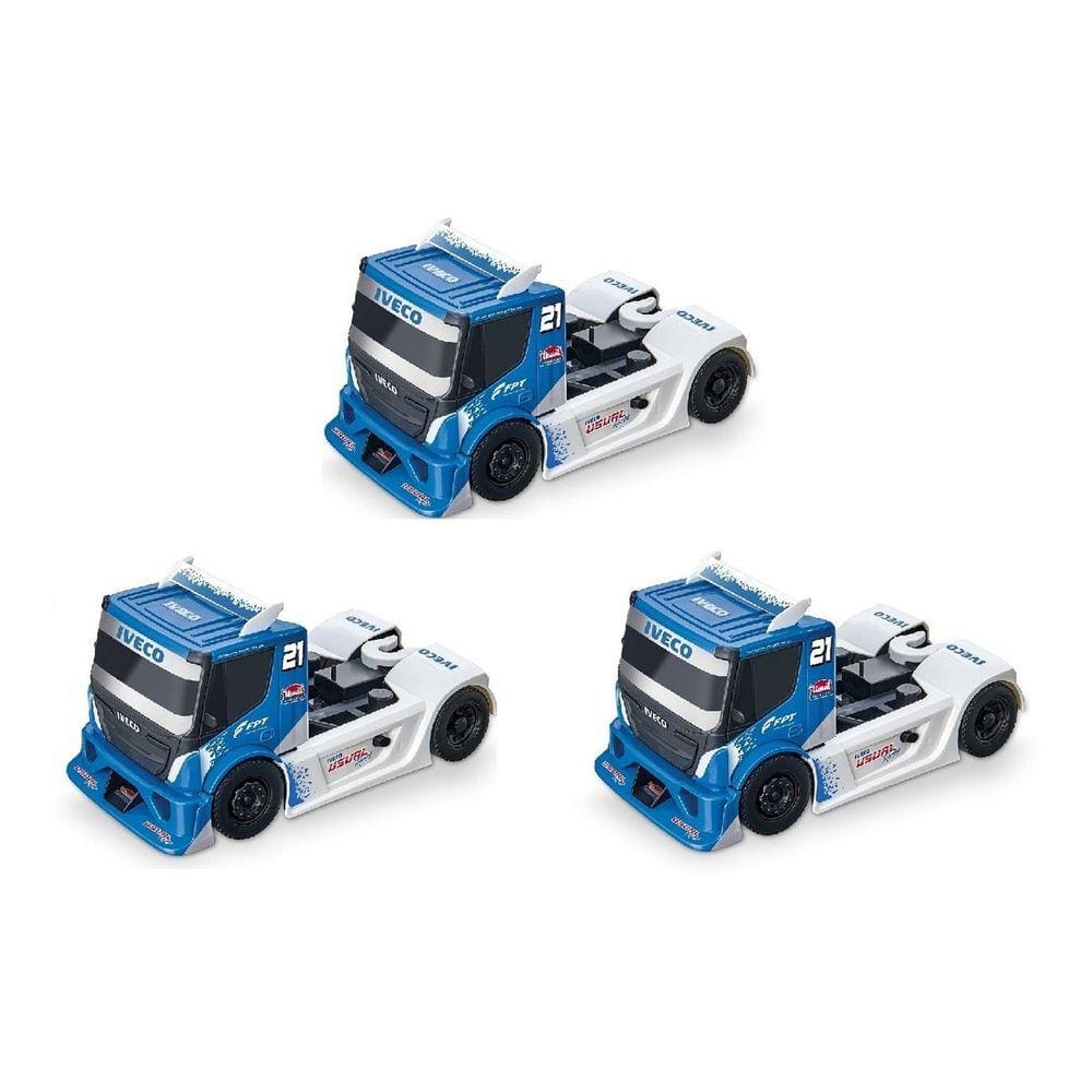 Kit 3 Caminhão Miniatura Iveco Racing Lançamento Usual 2020