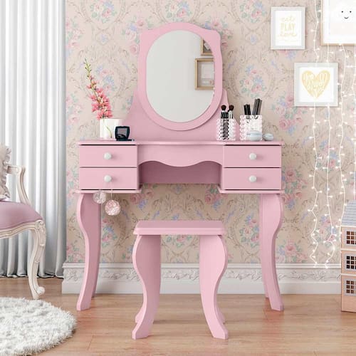imagem-Penteadeira Princesa Infantil Rosa Patrimar