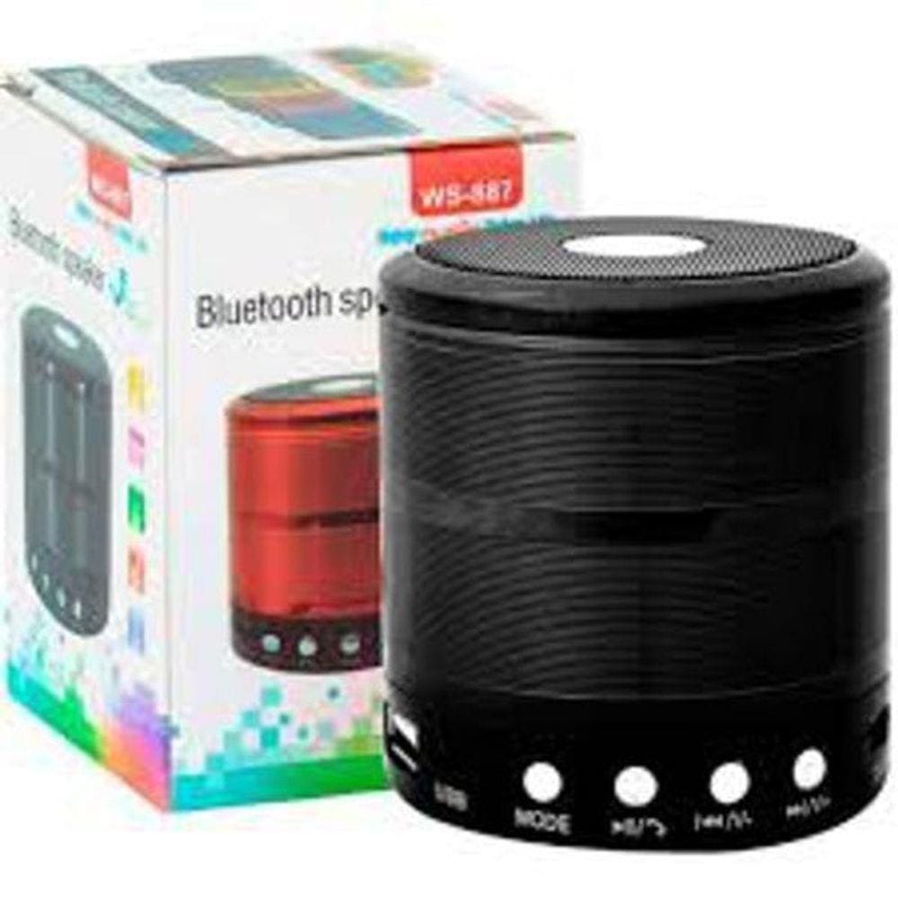 Caixinha De Som Bluetooth Ws 887 Speaker 3W Watts Pendrive