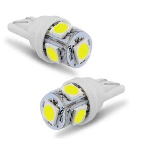1 Par De Lâmpada Pingo 5 Leds T10 Xenon Super Branca