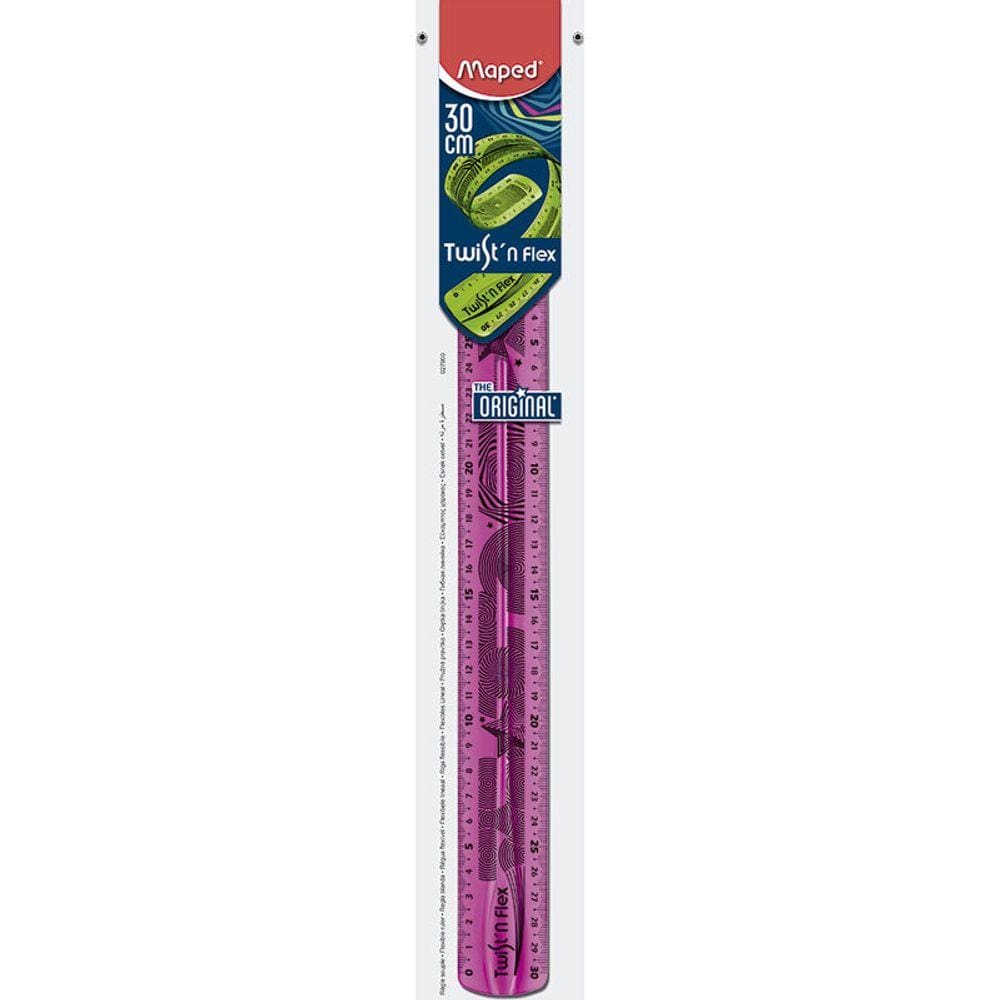 Régua Twist Flex Rosa 30cm Blister - Maped
