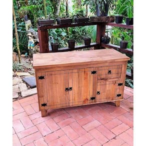 Balcão75x1,20x48 3 Portas 1 Gaveta Tampo Plus Maciça Neppel