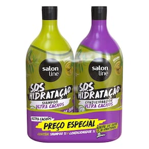 Kit Shampoo + Condicionador S.O.S Hidratação Ultra Cachos 1L