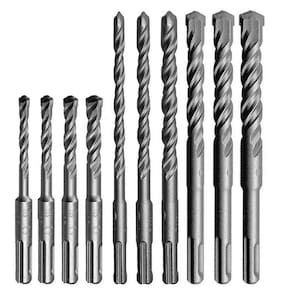 Kit Jogo Brocas Sds 10 Peças 4, 6, 8, 10, 12, 14Mm