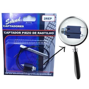 Captador Piezo Rastilho Violão Aço Malagoli 2Rep
