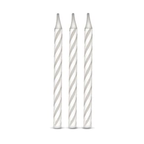 Vela de Aniversário Palito Silver com 16 Unidades
