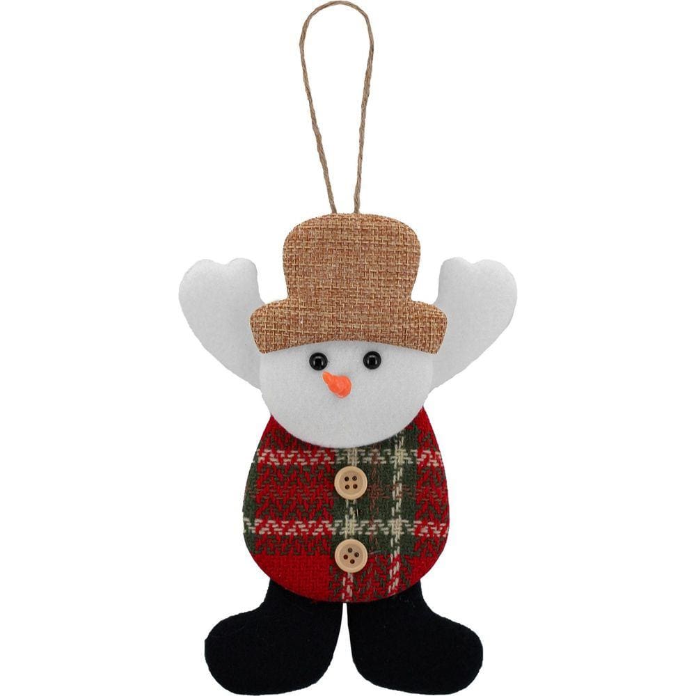 Enfeite Árvore Natal Pendente Boneco De Neve 1 Peça 20cm