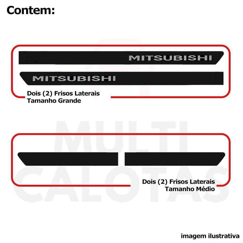 Friso Lateral Mitsubishi Asx 2011 A 2022 Injetado Com Nome