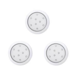 Kit 3 Luminária De Piscina Led Branco 9W 125Mm Corpo Branco