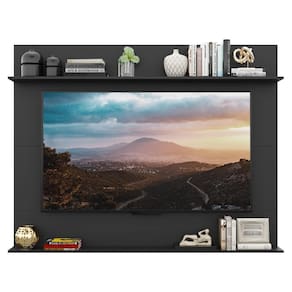Painel Tv 65´´ Com Prateleiras Amsterdã Classic Preto
